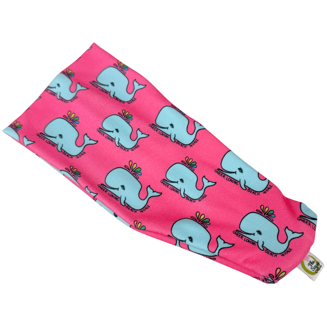 Queer Loving Beach Whale Stretch Headband - The Sassy Olive