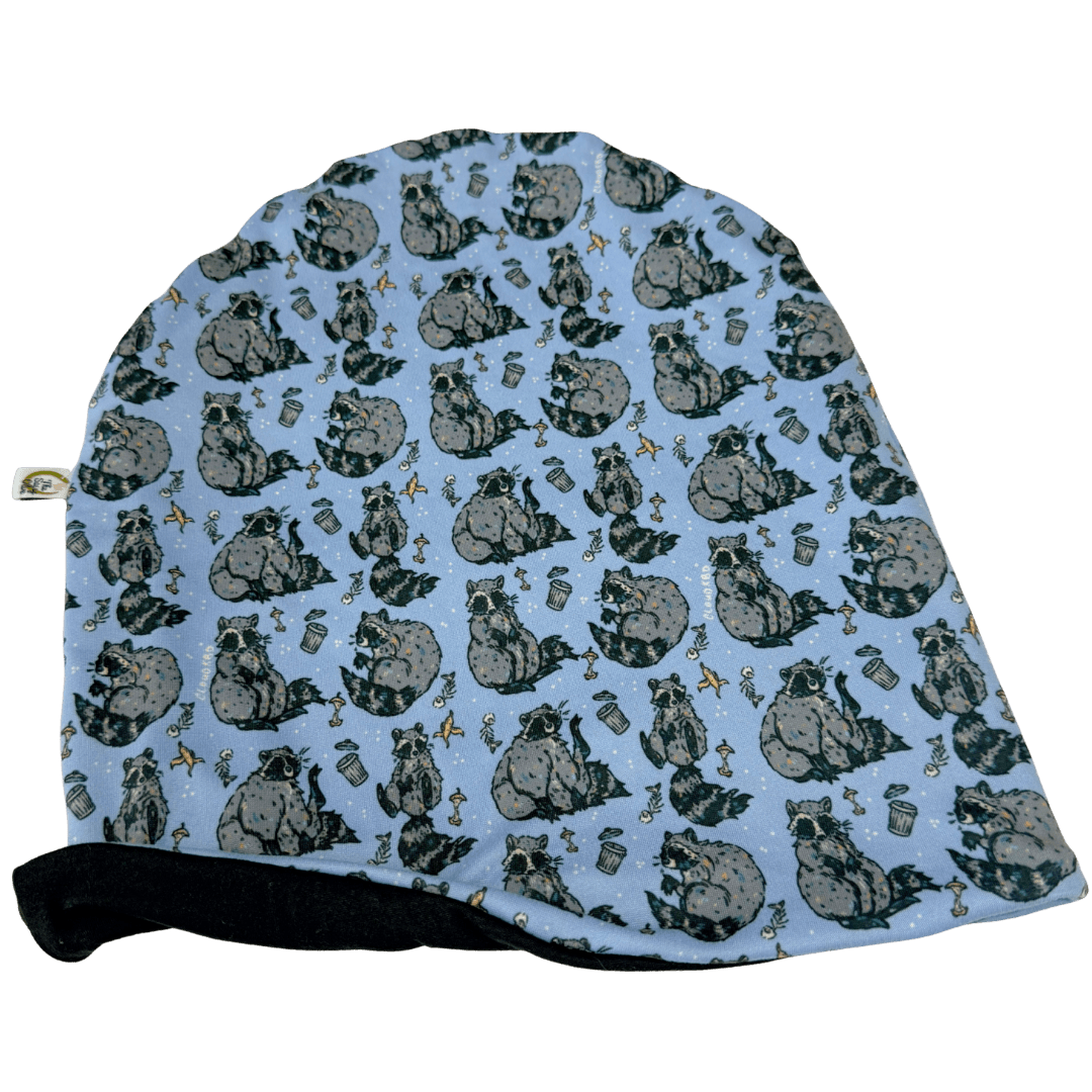 Raccoons by CloudKBD Slouchy Beanie - The Sassy Olive