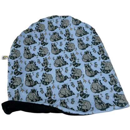 Raccoons by CloudKBD Slouchy Beanie - The Sassy Olive