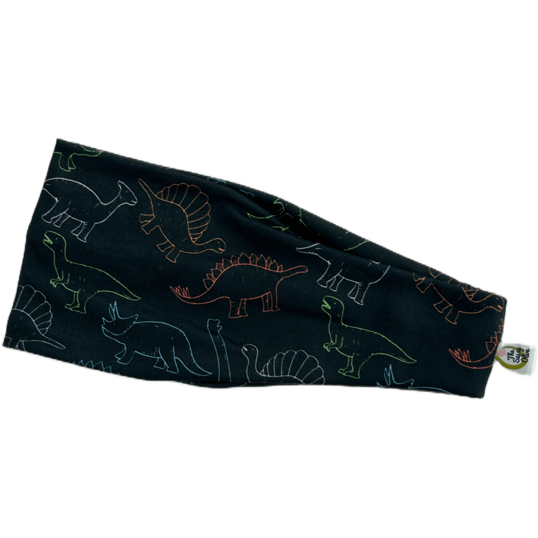 Rainbow Dinos Stretch Headband - The Sassy Olive