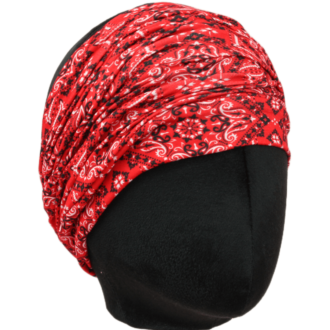 Red Bandana Paisley Boho Buff - The Sassy Olive