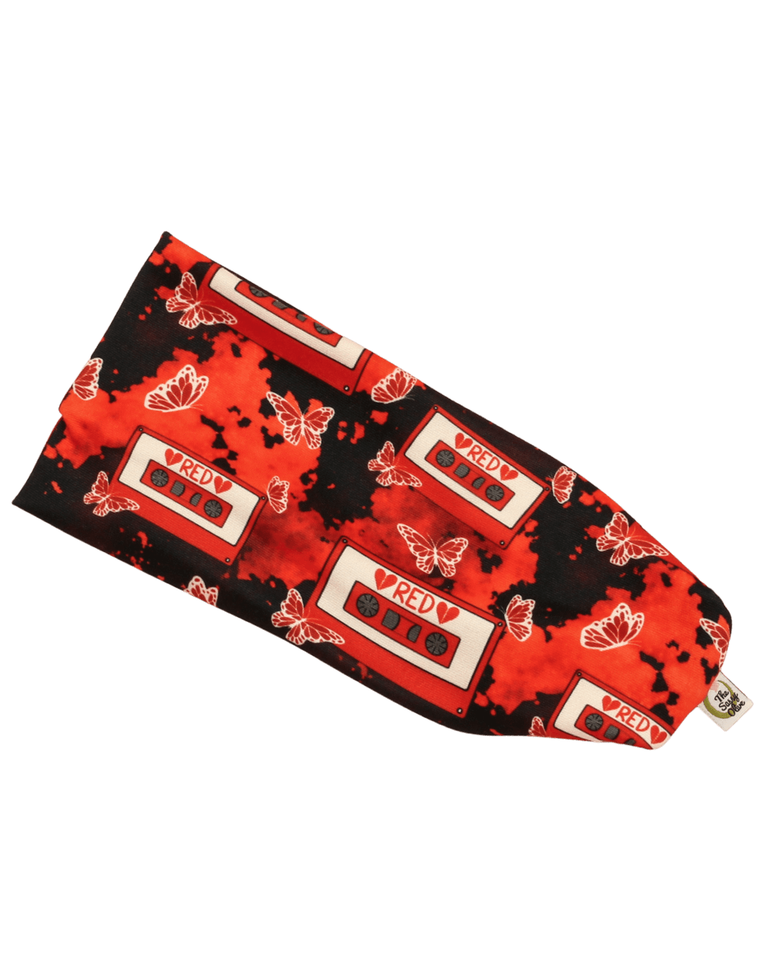 Red Cassette Stretch Headband - The Sassy Olive