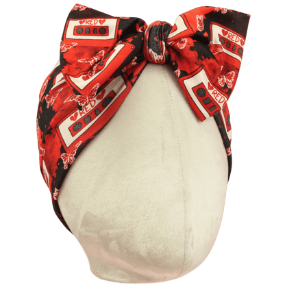 Red Cassette Top Knot Headband - The Sassy Olive