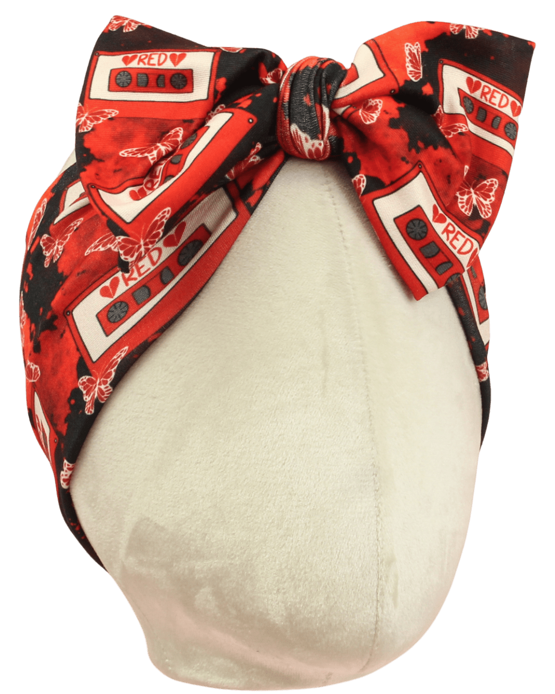 Red Cassette Top Knot Headband - The Sassy Olive