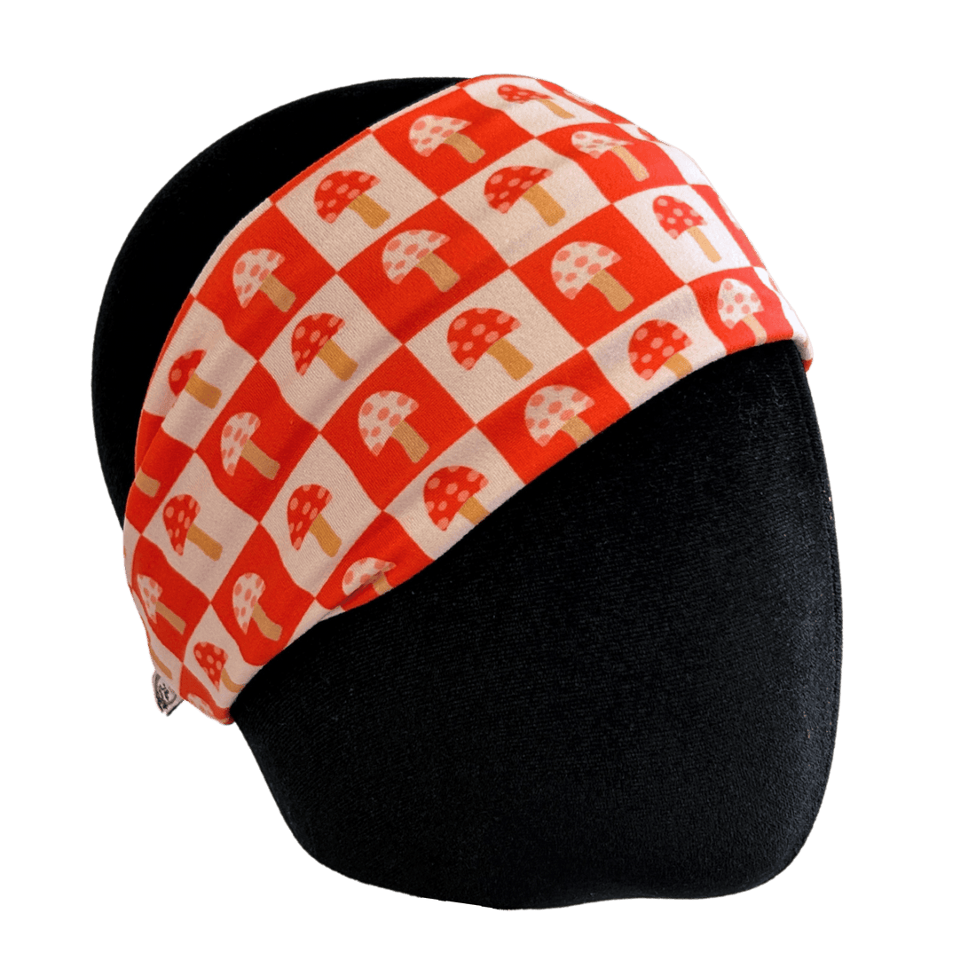 Red Checkered Mushrooms Stretch Headband - The Sassy Olive