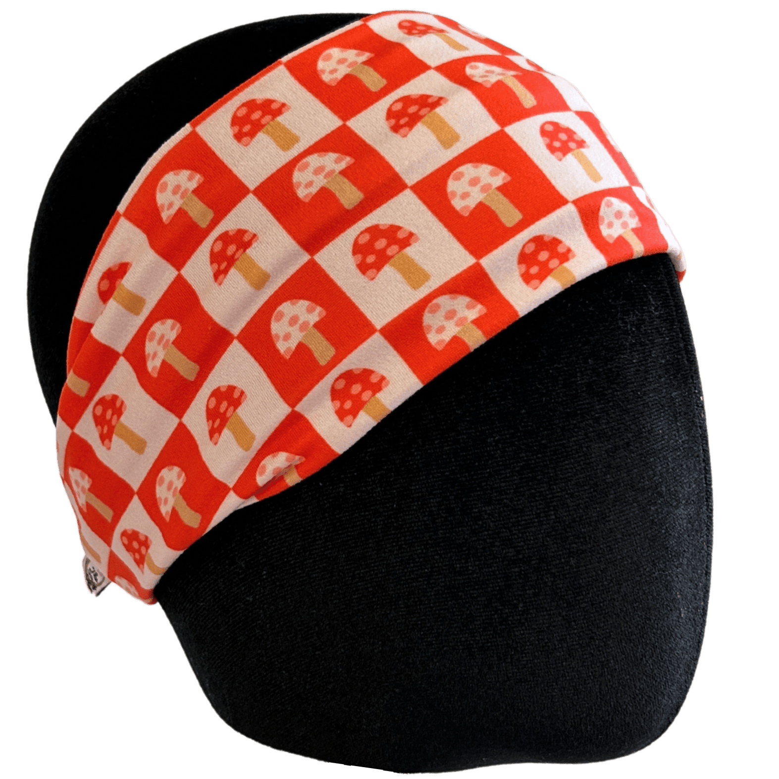 Red Checkered Mushrooms Stretch Headband - The Sassy Olive