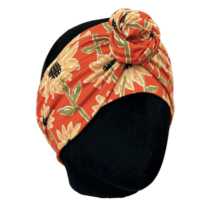 Red Sunflowers Wrap Headband - The Sassy Olive