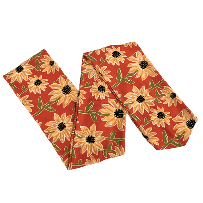 Red Sunflowers Wrap Headband - The Sassy Olive