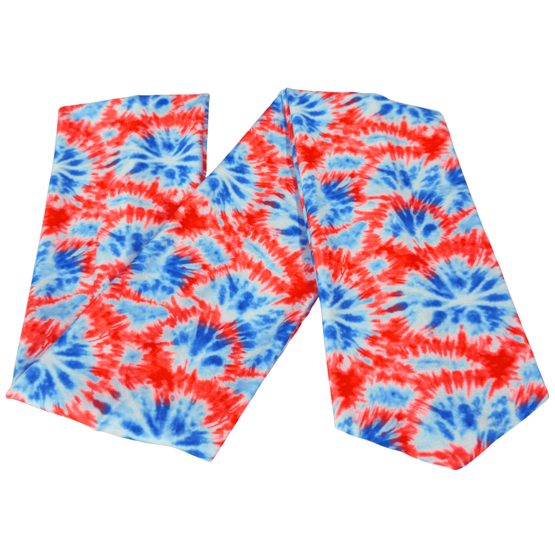 Red, White &amp; Blue Tie - Dye Wrap Headband - The Sassy Olive