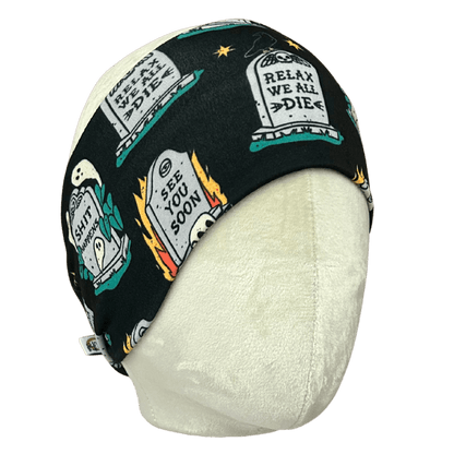 Relax, We All Die Stretch Headband - The Sassy Olive