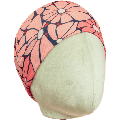 Retro Pink Flower Stretch Headband - The Sassy Olive