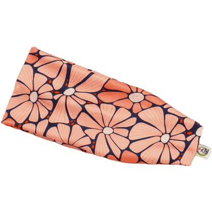 Retro Pink Flower Stretch Headband - The Sassy Olive