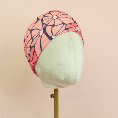 Retro Pink Flower Stretch Headband - The Sassy Olive