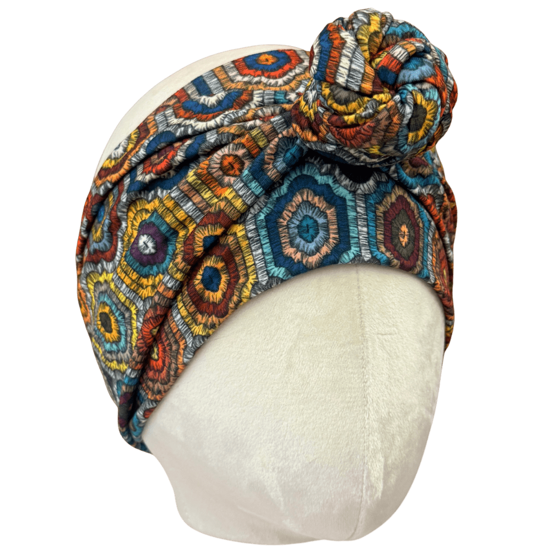 Retro Stitches Wrap Headband - The Sassy Olive