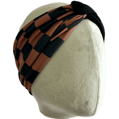 Rust Check Twist Headband - The Sassy Olive