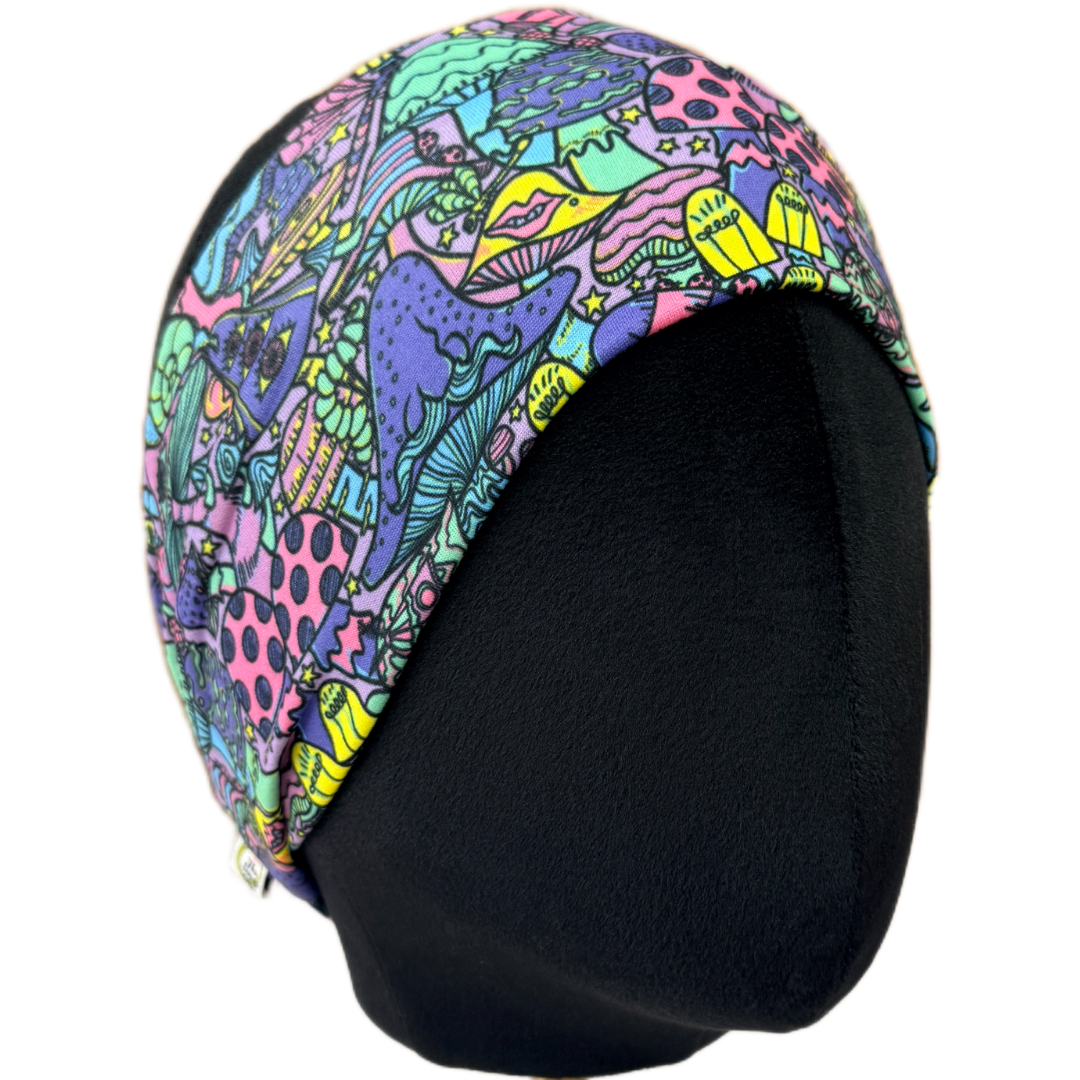 Scribble Mushrooms Stretch Headband - The Sassy Olive