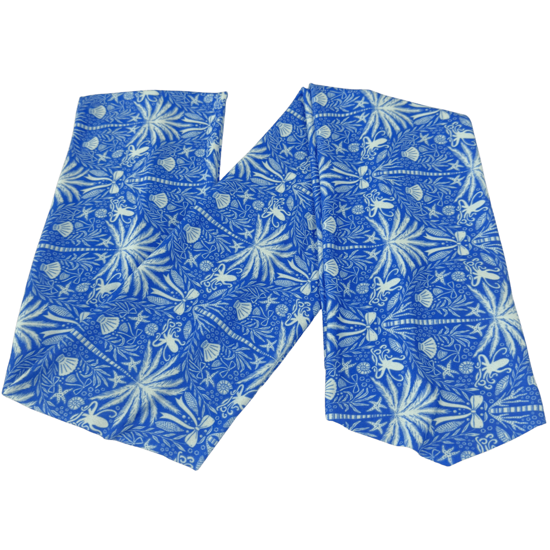Sea Garden Blue Wrap Headband - The Sassy Olive