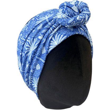 Sea Garden Blue Wrap Headband - The Sassy Olive