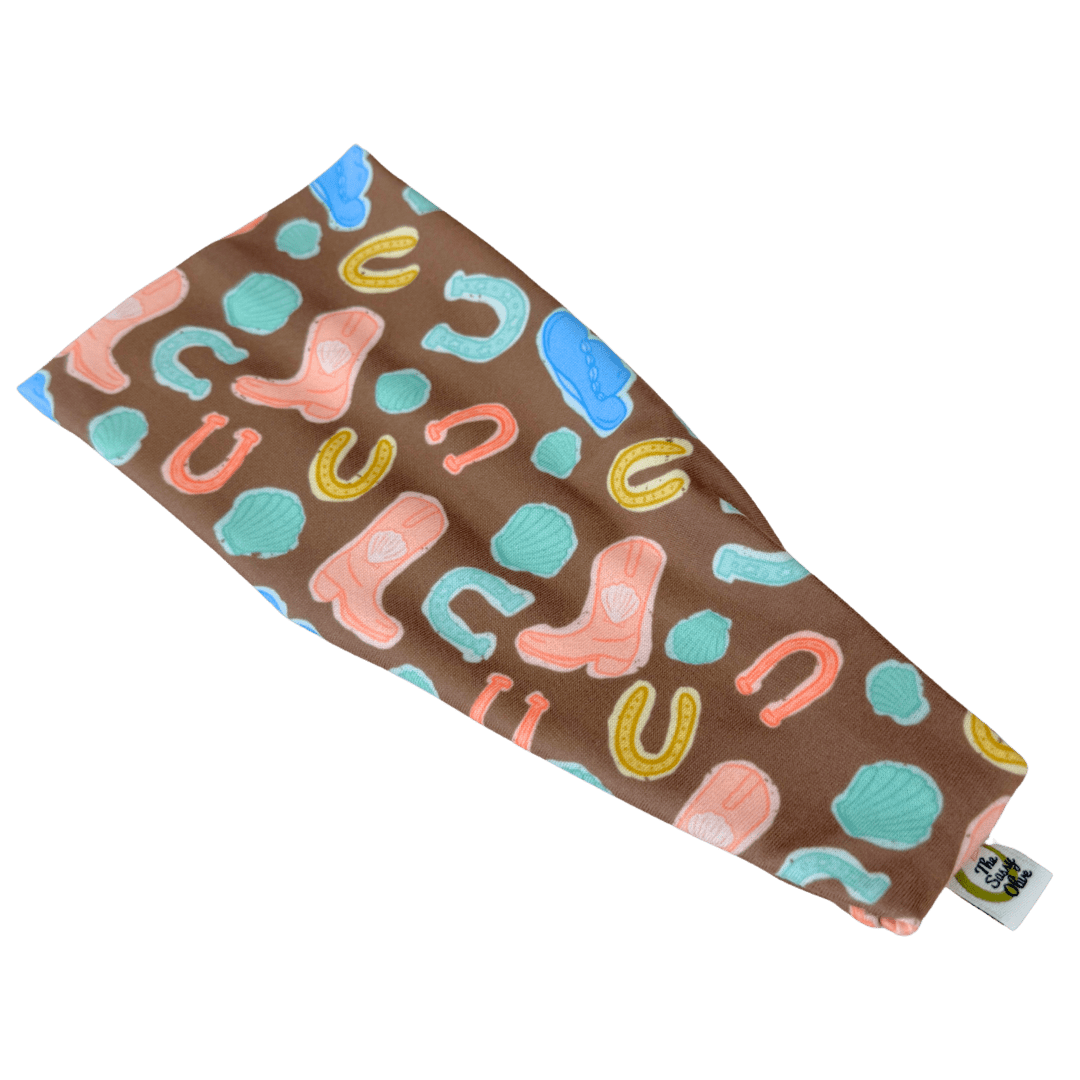 Seashells &amp; Spurs Stretch Headband - The Sassy Olive