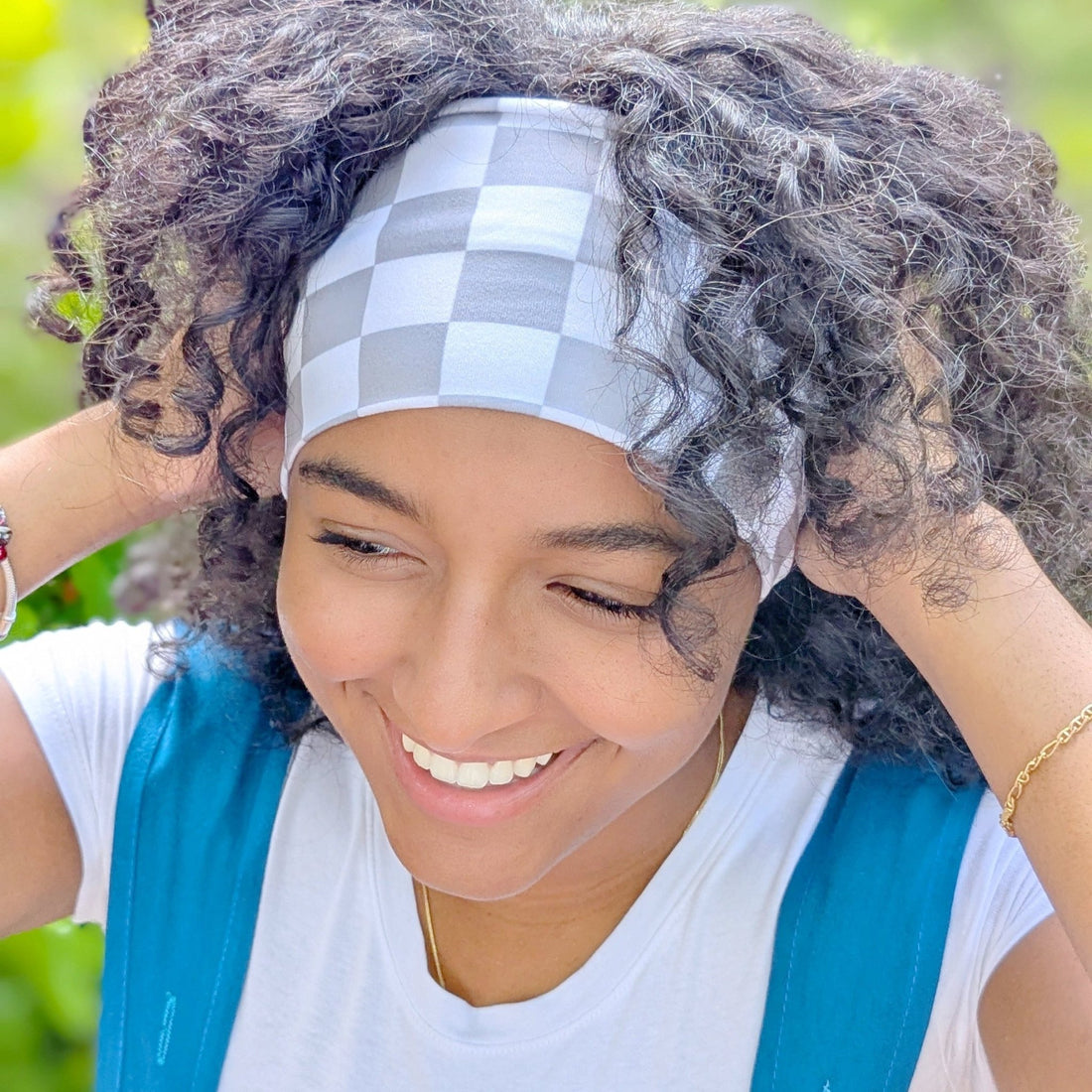 Shaded Squares Stretch Headband - The Sassy Olive