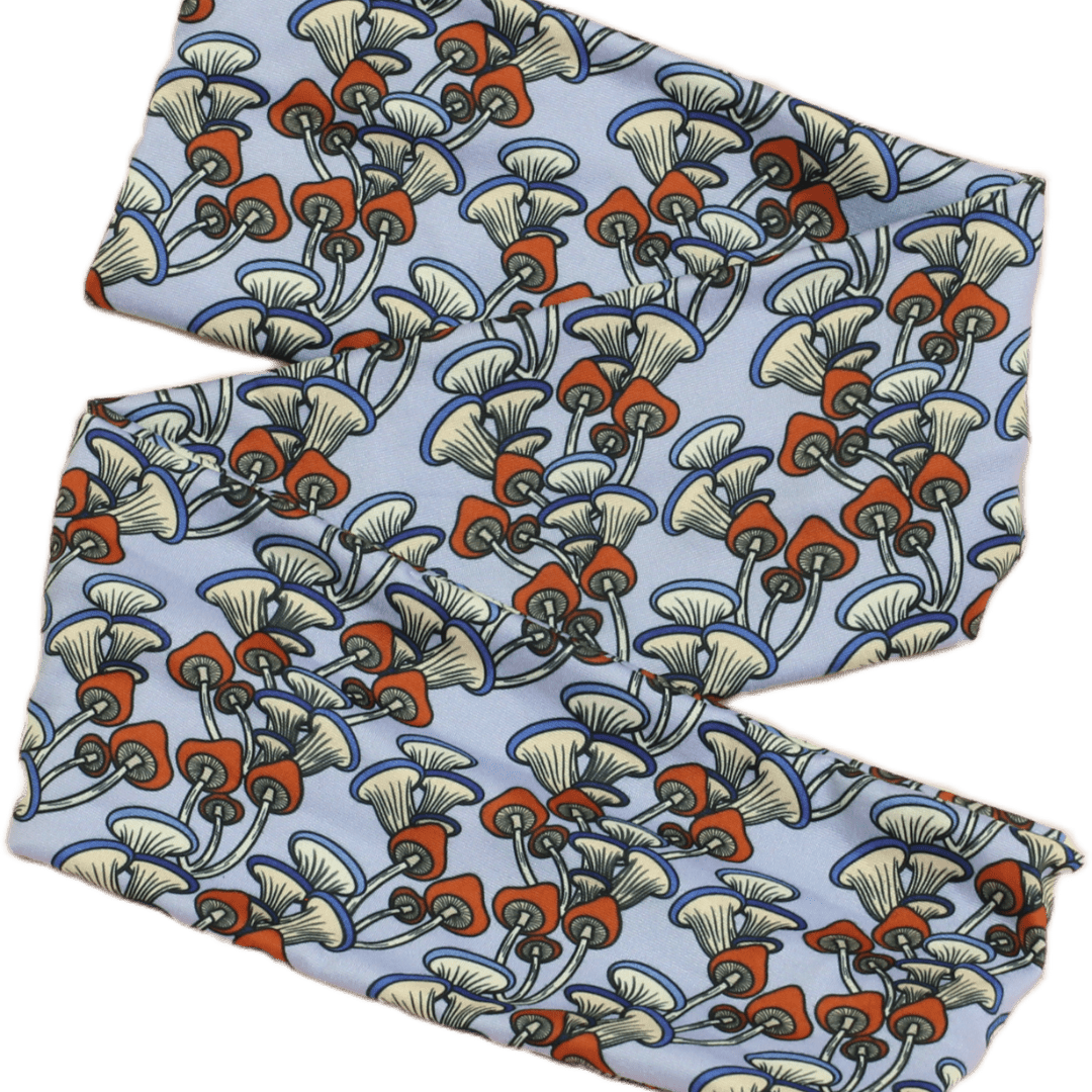 Shrooms of Blue Wrap Headband - The Sassy Olive