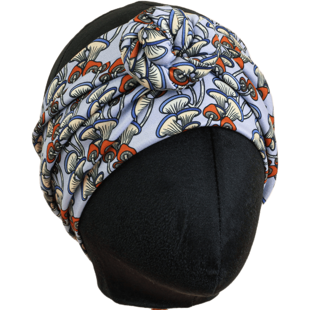 Shrooms of Blue Wrap Headband - The Sassy Olive