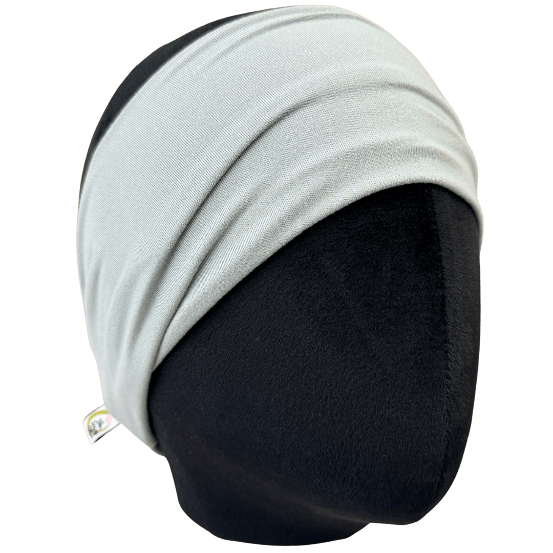 Silver Solid Stretch Headband - The Sassy Olive