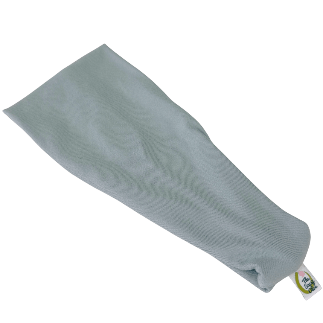Silver Solid Stretch Headband - The Sassy Olive