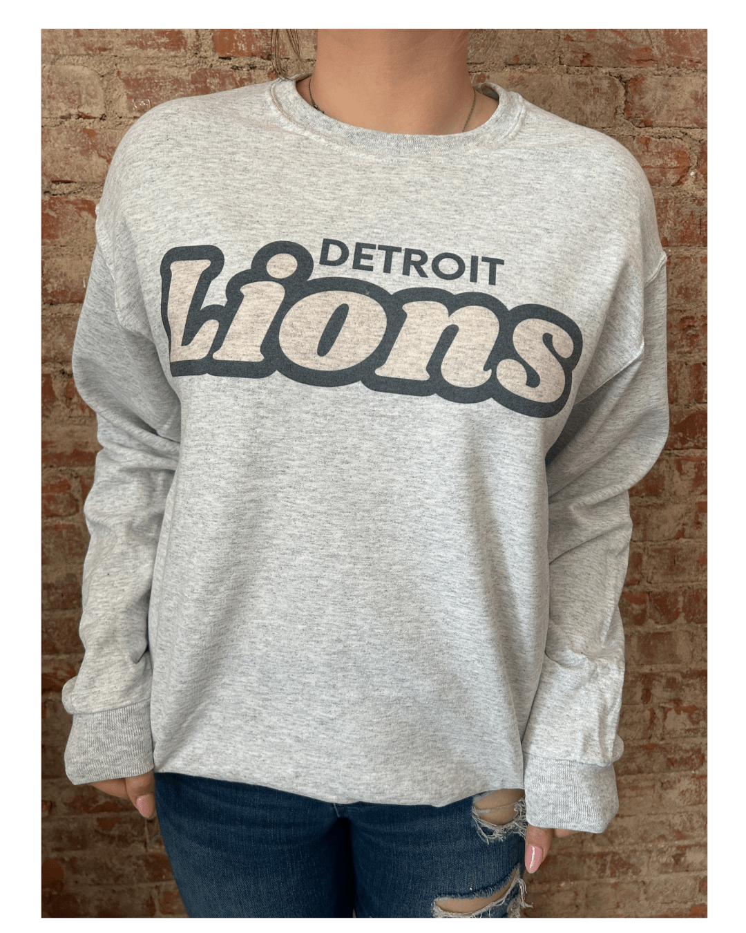 Simply Detroit Ash Grey Crew - The Sassy Olive