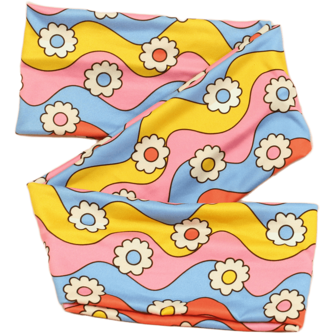 Sixties Gardens Wrap Headband - The Sassy Olive