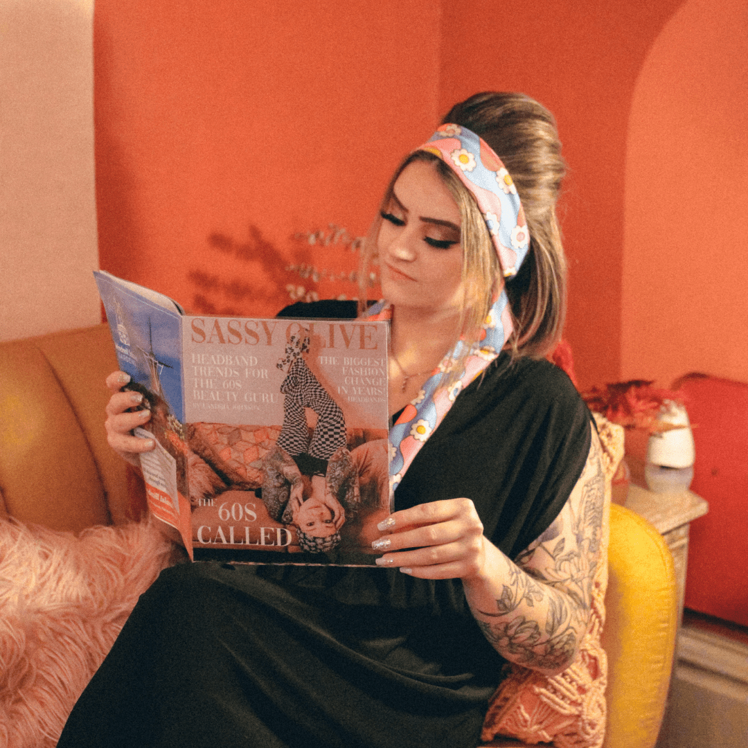 Sixties Gardens Wrap Headband - The Sassy Olive