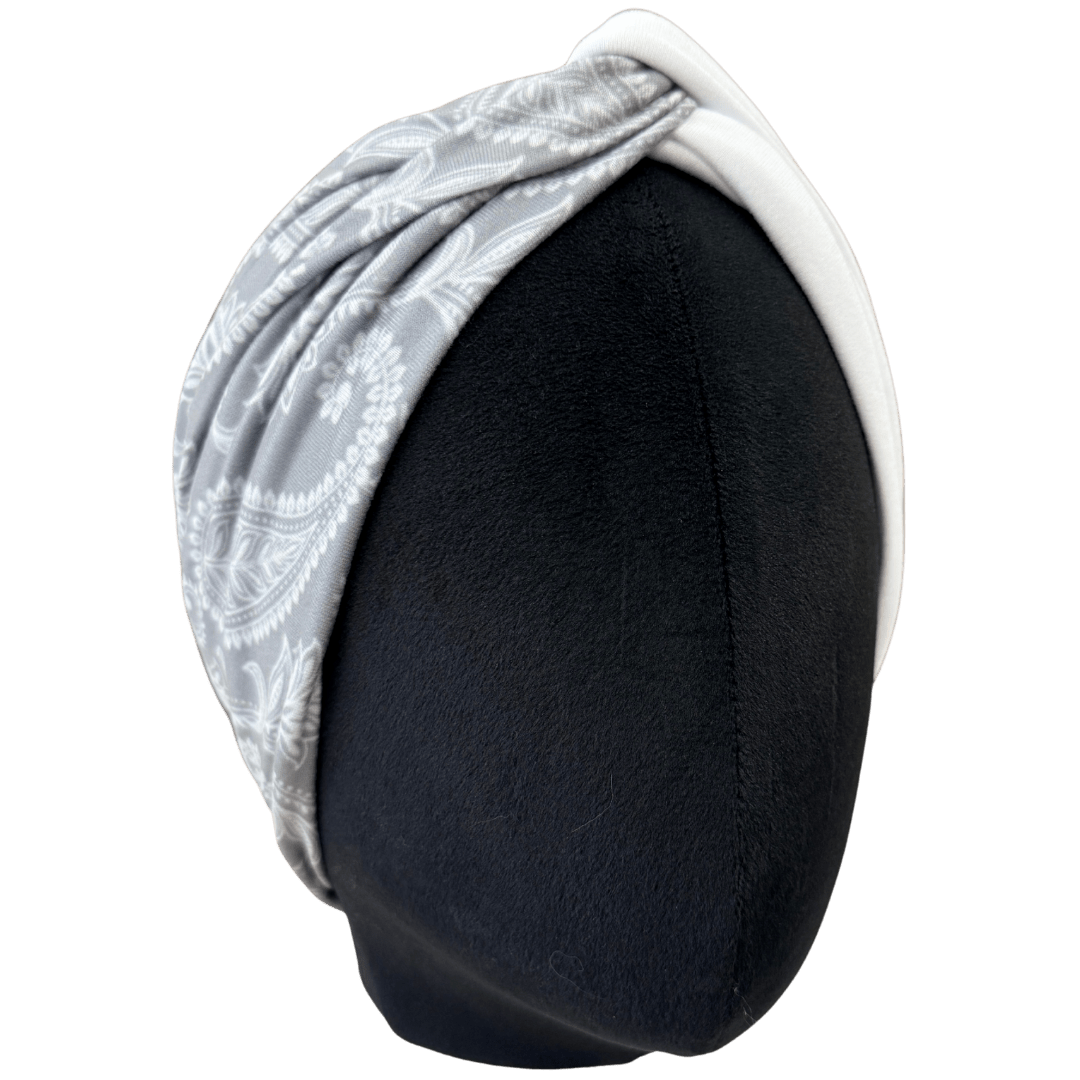 Smoke Paisley Twist Headband - The Sassy Olive