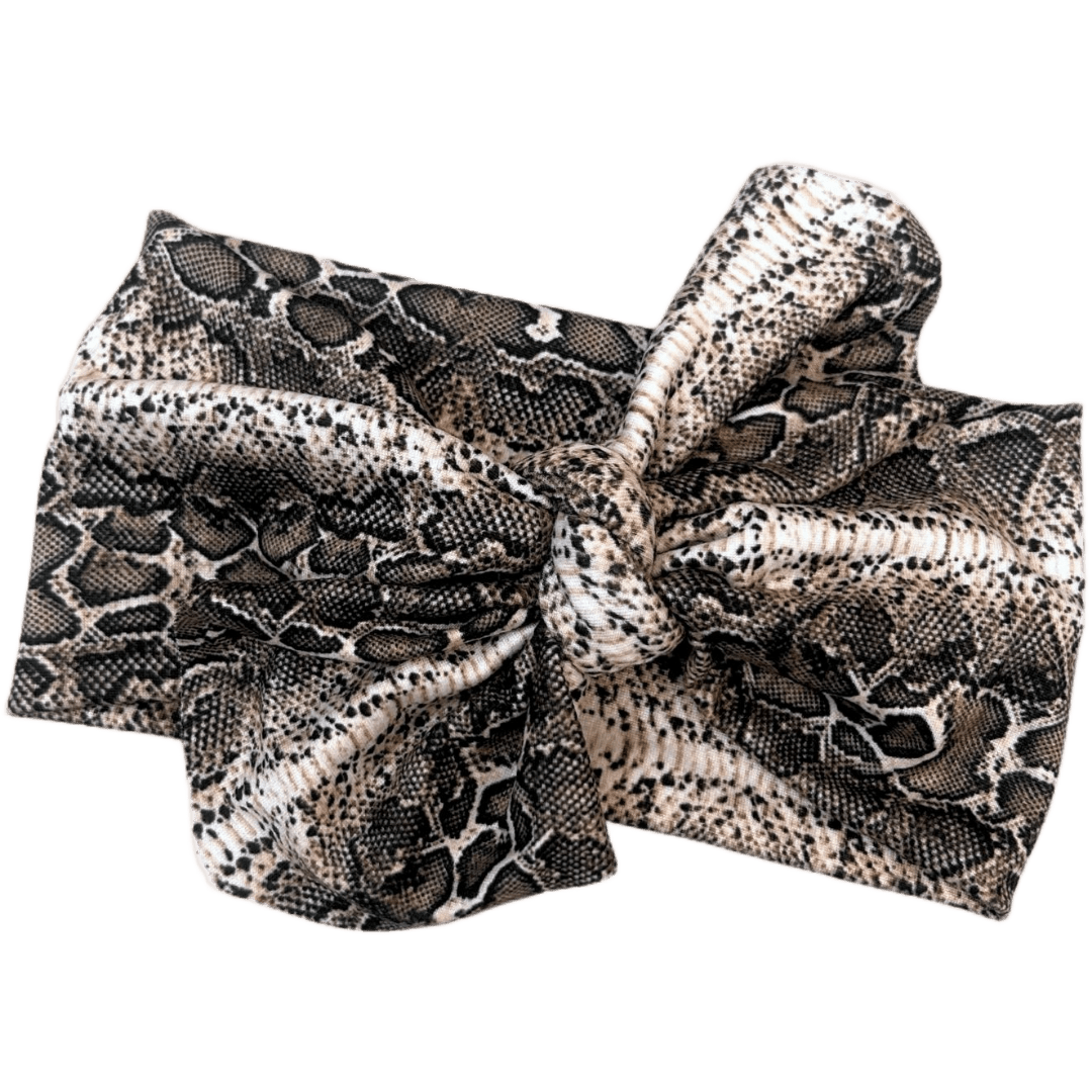 Snakeskin Top Knot Headband - The Sassy Olive