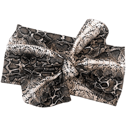 Snakeskin Top Knot Headband - The Sassy Olive