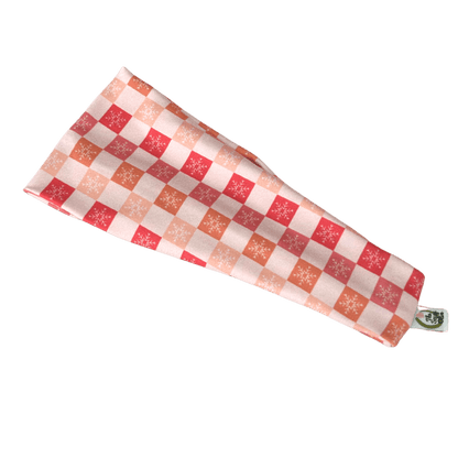 Snowflake Checker Stretch Headband - The Sassy Olive