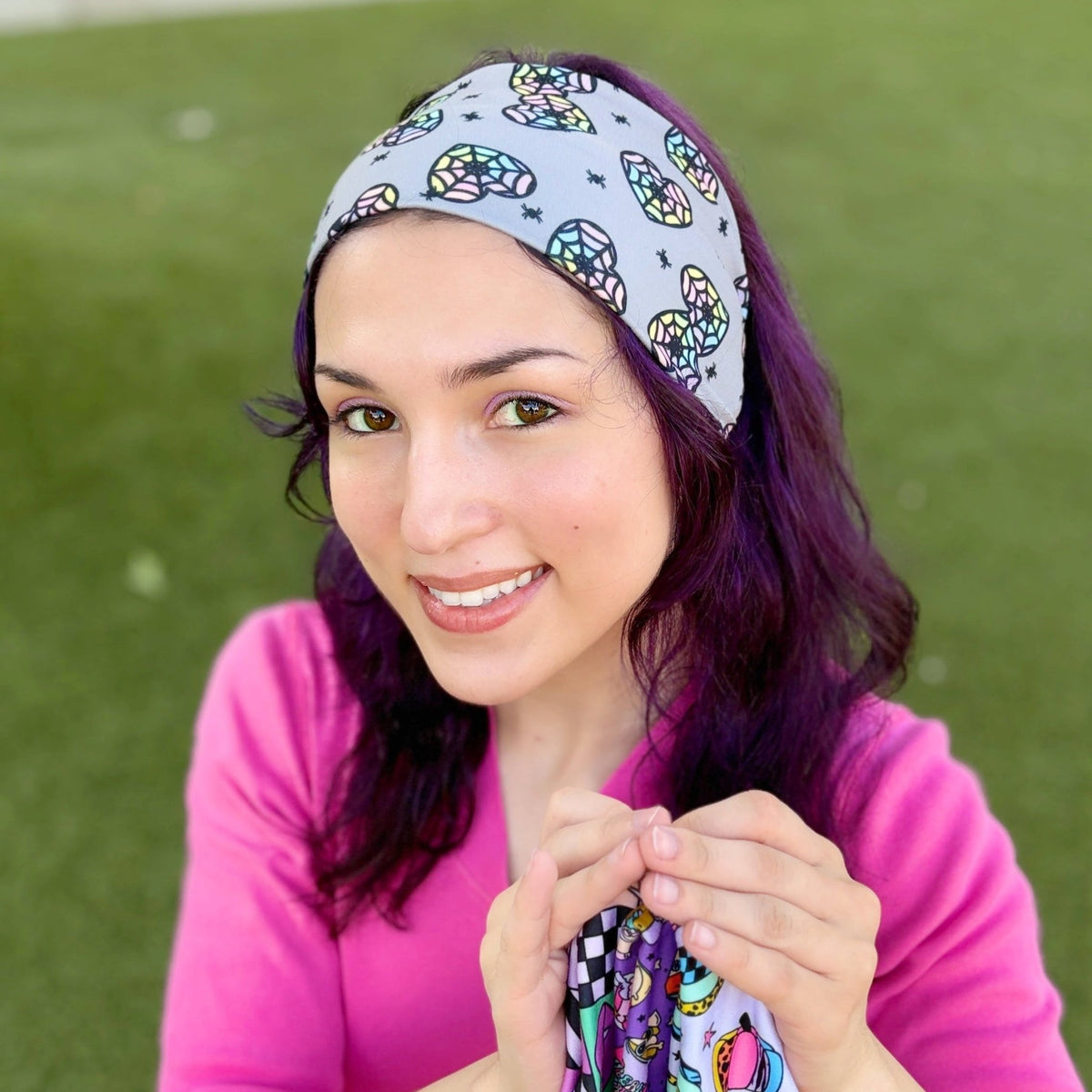 Spider Hearts Stretch Headband - The Sassy Olive