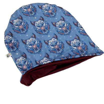 Spirit Wolf Slouchy Beanie - The Sassy Olive