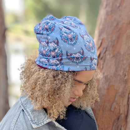 Spirit Wolf Slouchy Beanie - The Sassy Olive