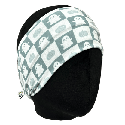 Spooky Blue Checker Stretch Headband - The Sassy Olive