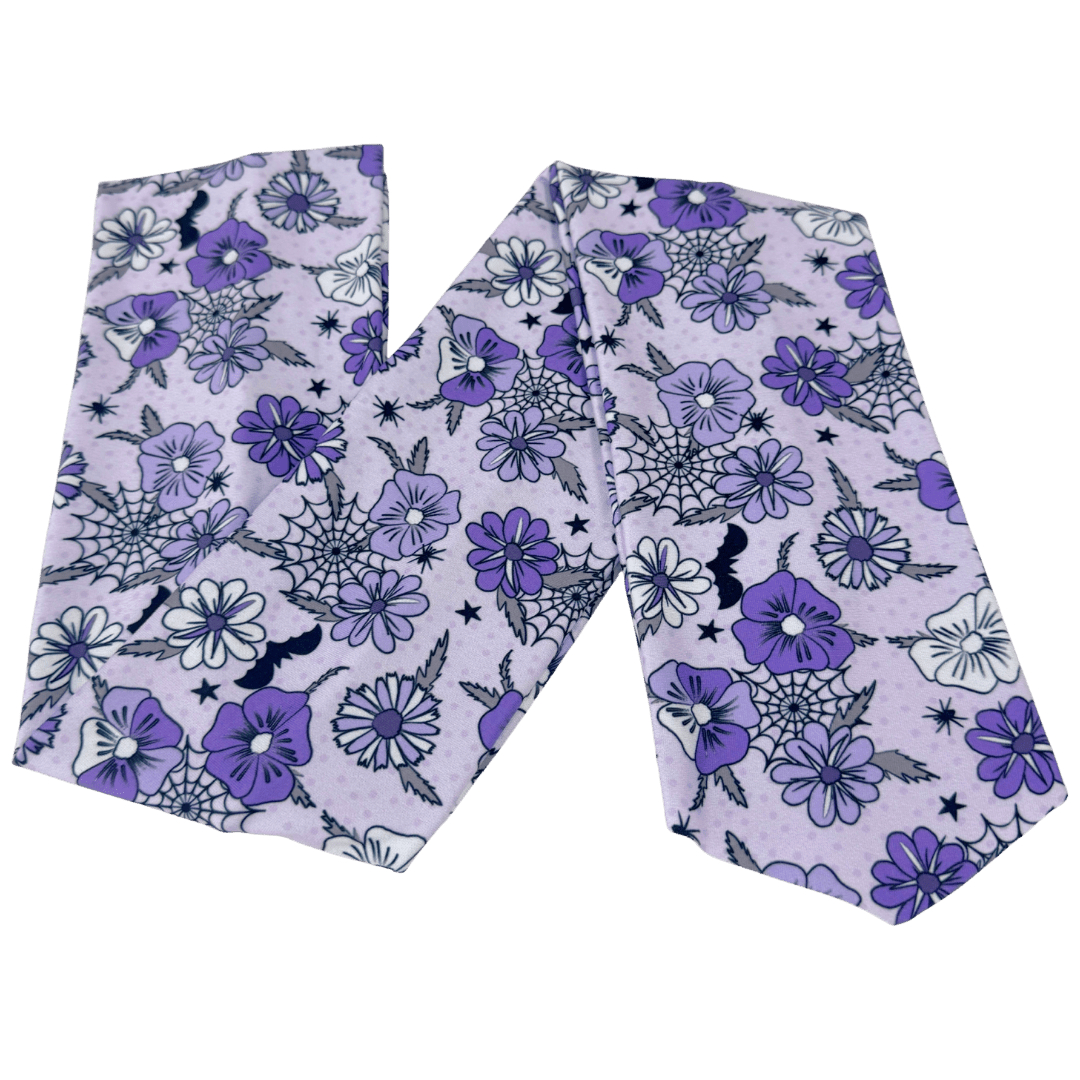 Spooky Lilac Floral Wrap Headband - The Sassy Olive