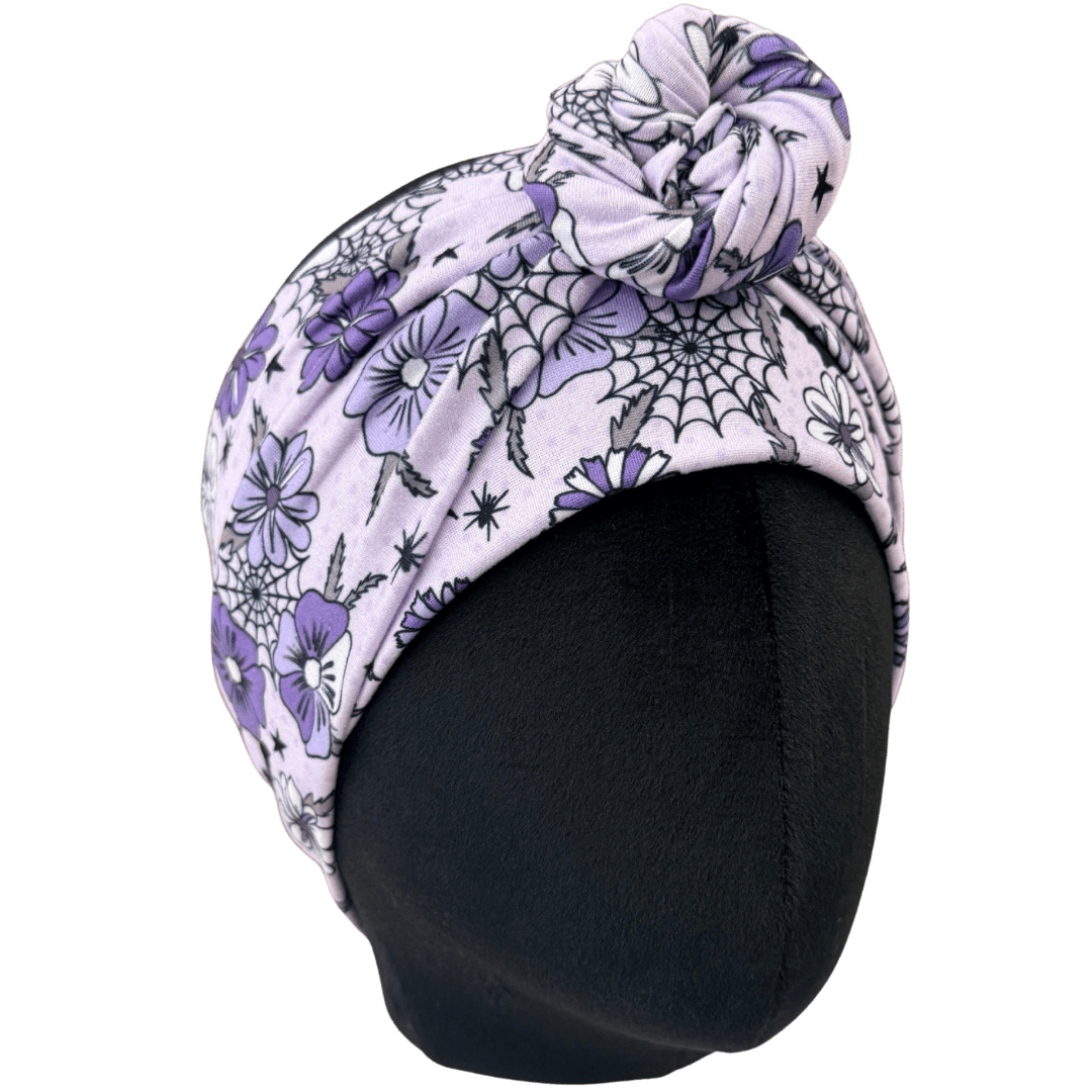 Spooky Lilac Floral Wrap Headband - The Sassy Olive