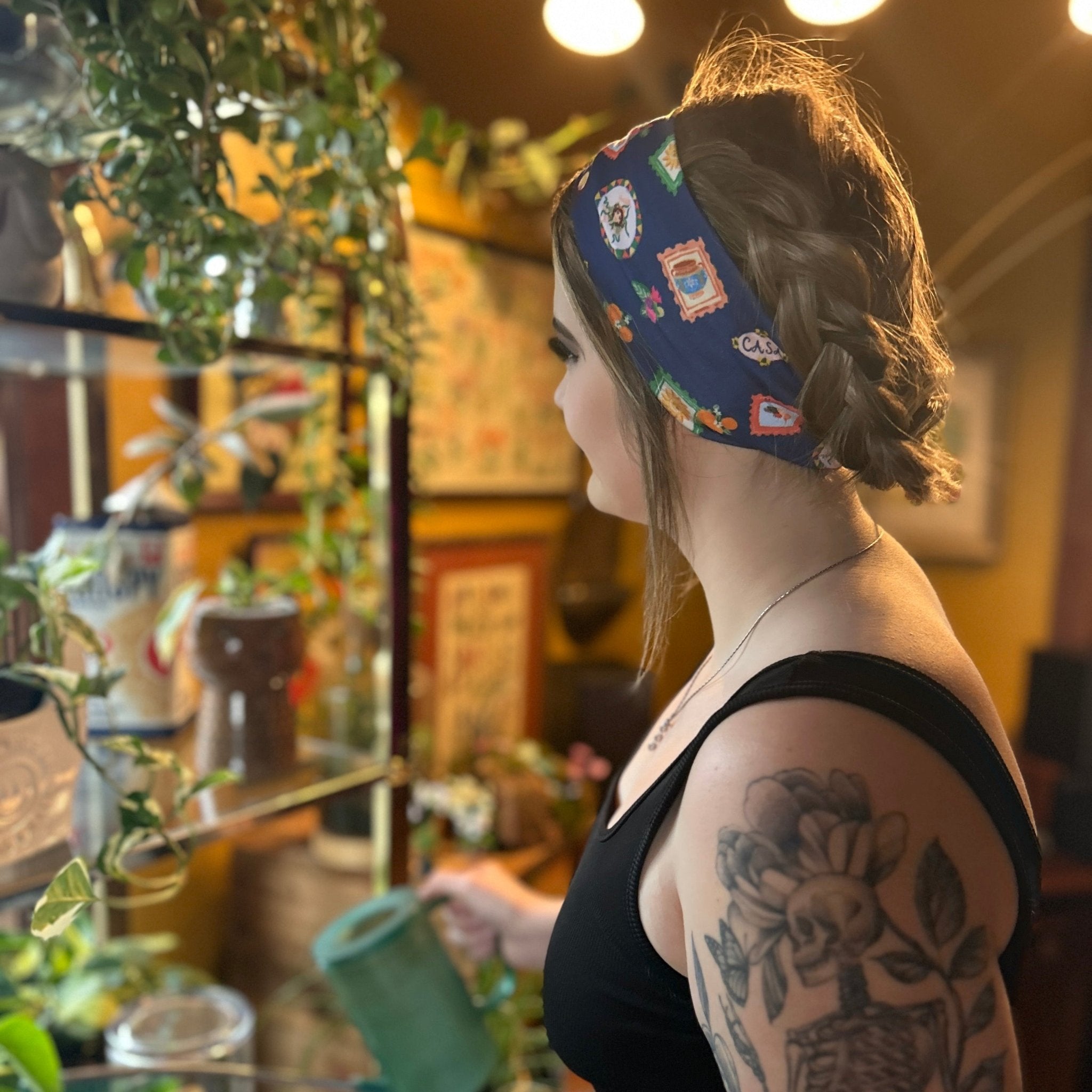 Stamped Vintage Stretch Headband - The Sassy Olive