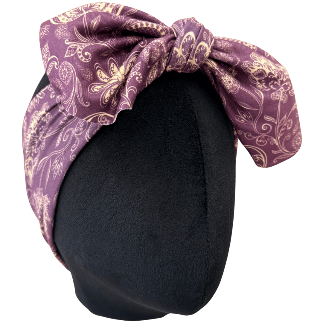 Sugar Plum Paisley Top Knot Headband - The Sassy Olive
