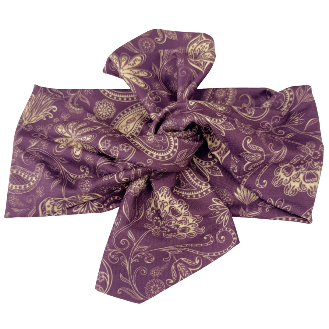 Sugar Plum Paisley Top Knot Headband - The Sassy Olive