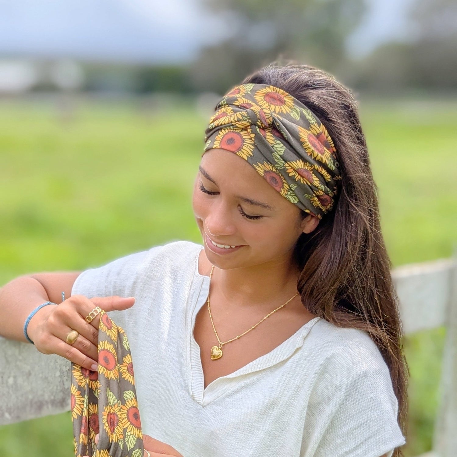Sunflower Patch Wrap Headband - The Sassy Olive