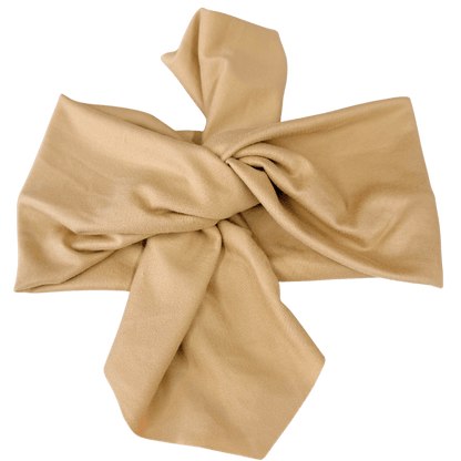 Tan Solid Top Knot Headband - The Sassy Olive