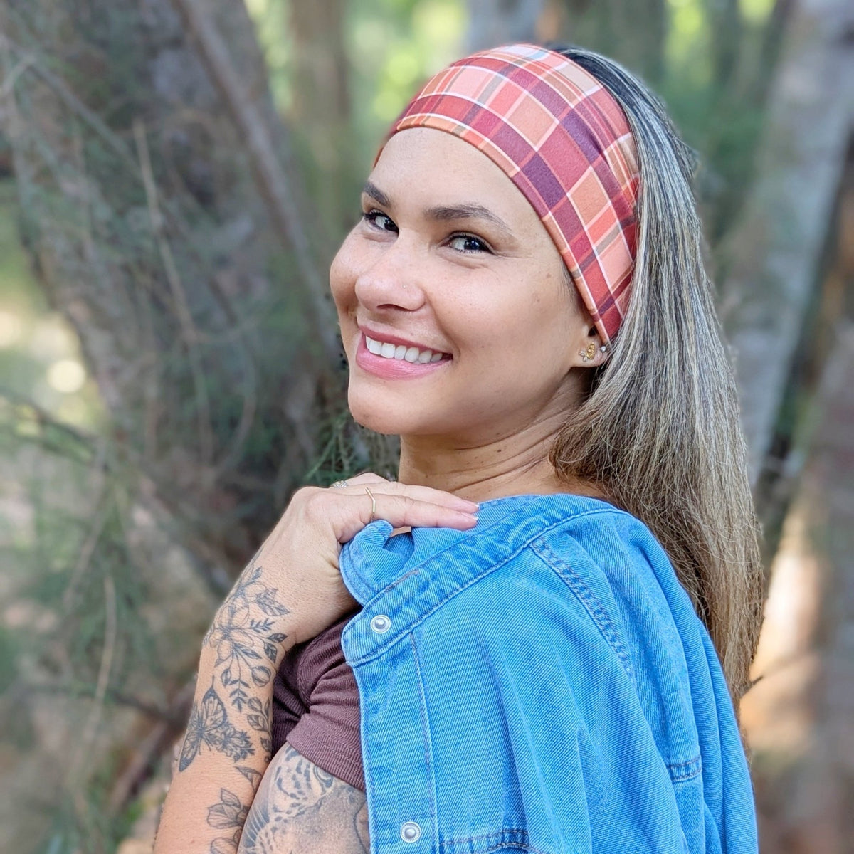 Thorny Plaid Stretch Headband - The Sassy Olive
