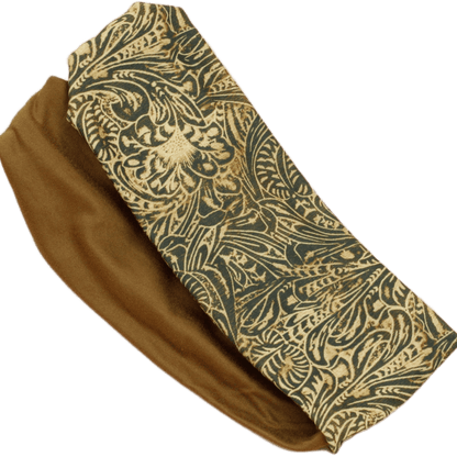 Tooled Leather Twist Headband - The Sassy Olive