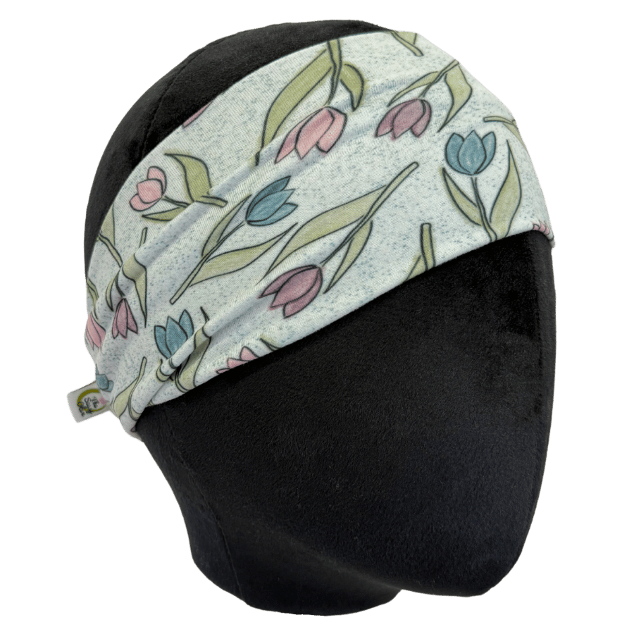 Tossed Tulips Stretch Headband - The Sassy Olive