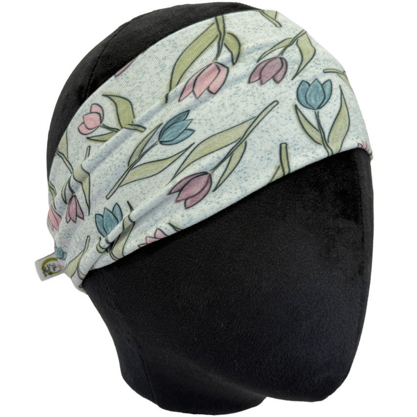 Tossed Tulips Stretch Headband - The Sassy Olive